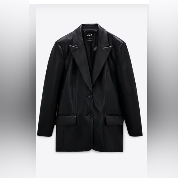 Zara oversized faux leather blazer - Picture 2 of 6